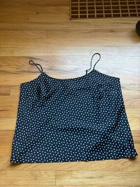 Express Black Polka Dot Spaghetti Strap Cami